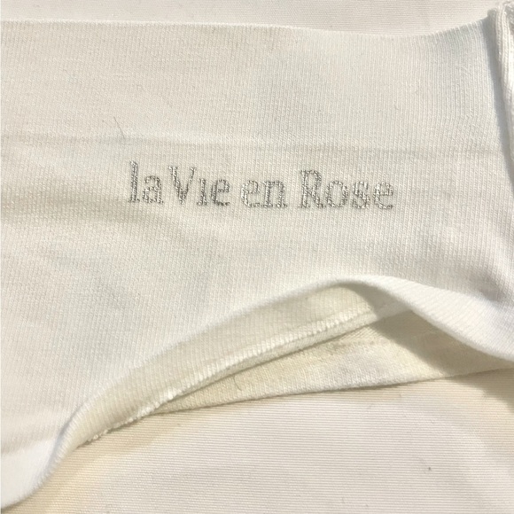Sz M la vie en rose thong white NWT - Picture 3 of 4